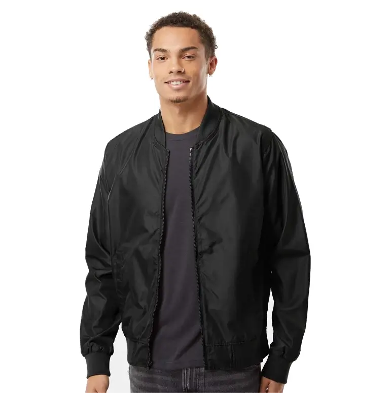 Black light-weight bomber jacket